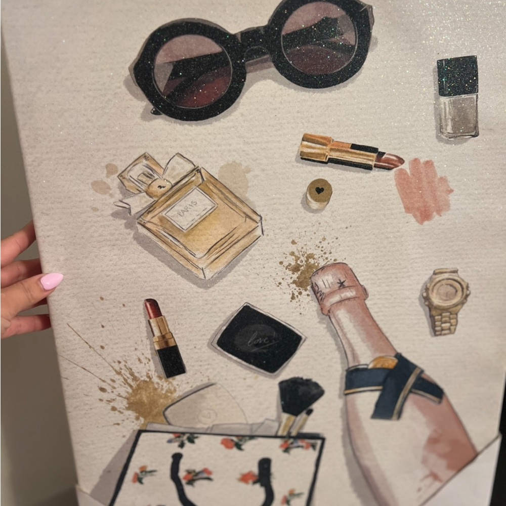 Chic Fashion Illustration Canvas